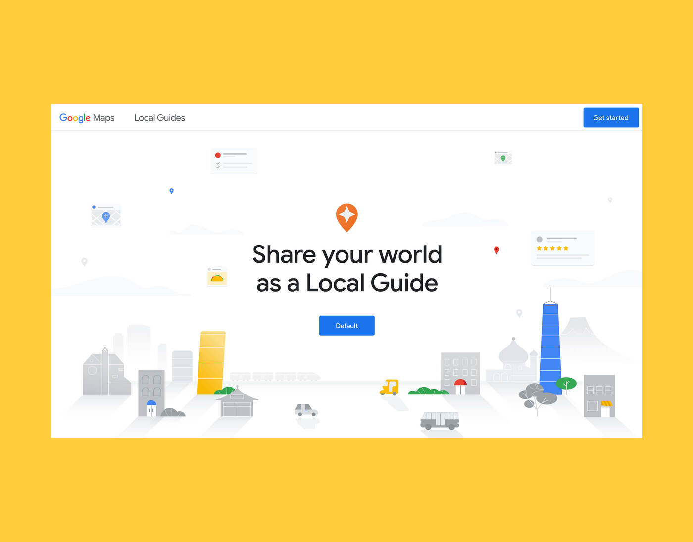 Google Maps Local Guides landing page